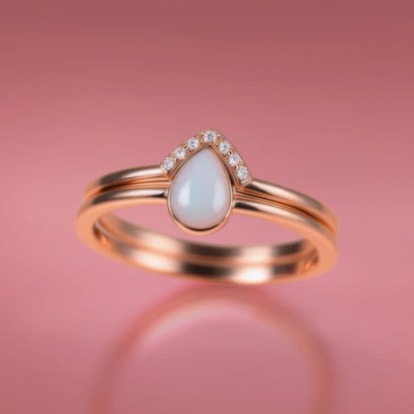 Kit de joyería de leche materna (DIY) - Anillo "Together" en Forma de Gota & Anillo Apilable