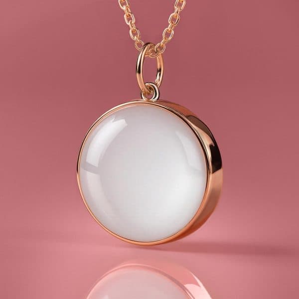 Kit de joyería de leche materna (DIY) – Collar con medallón redondo 18mm »Circle of Life»