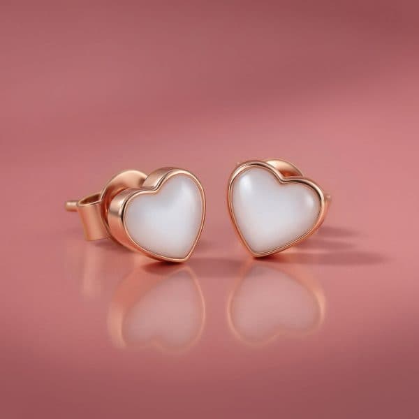 Kit de joyería de leche materna (DIY) - Pendientes »Sweetheart» en Forma de Corazón