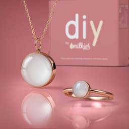 Kit DIY Joyas de Leche Materna - Set: Collar 18mm "Circle of Life" + Anillo - thumbnail 1