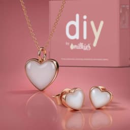 Kit DIY Joyas de Leche Materna - Set: Collar "Sweetheart" + Pendientes de Corazón - thumbnail 1